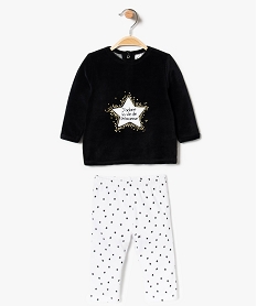 pyjama 2 pieces motifs etoiles noir7867801_1