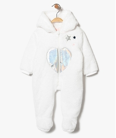 GEMO Sur-pyjama bébé en maille peluche avec motifs pailletés Gris