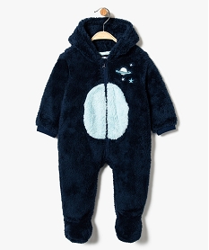 GEMO Surpyjama ne maille peluche à motifs planètes Bleu