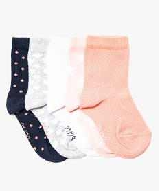 GEMO Chaussettes mi-hautes assorties - Lot de 5 Bleu