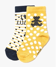 lot de 2 paires de chaussettes - lulu castagnette jaune chaussettes7872301_1