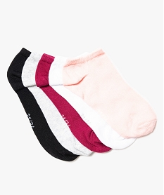 GEMO Chaussettes fille ultra courtes unies (lot de 5) dore