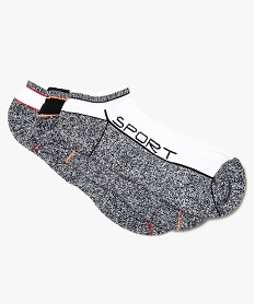 GEMO Chaussettes de sport courtes homme (lot de 3) Gris