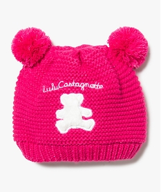 bonnet a pompons - lulu castagnette rose7880701_1