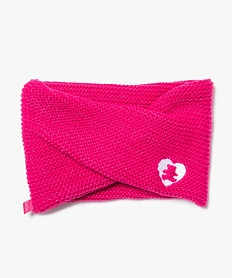 snood croise en maille fille - lulu castagnette rose7881601_1