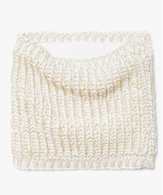 GEMO Snood fille en maille pailletée avec doublure polaire Beige