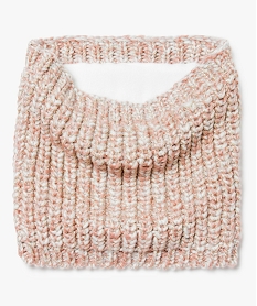 GEMO Snood fille en maille pailletée avec doublure polaire Rose