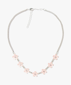 collier en metal avec fleurs rose autres accessoires fille7886301_1