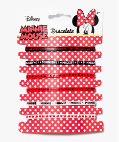 bracelets  en caoutchouc minnie - disney multicolore autres accessoires fille7887501_1