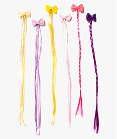 lot de 6 pinces crocodiles cheveux avec meche coloree multicolore autres accessoires fille7888301_1