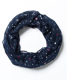 GEMO Foulard snood multiposition motifs célestes Bleu