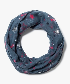 snood fluide multiposition motifs etoiles bleu7891201_1