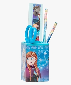 GEMO Kit La Reine des Neiges : 2 Stylos pot à crayons règle cisseaux Multicolore