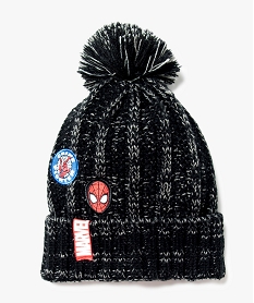 bonnet chine avec pompon - spiderman noir7893401_1