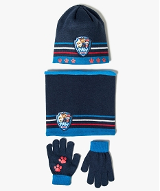 ensemble bonnet snood et gants - pat patrouille bleu7894701_1