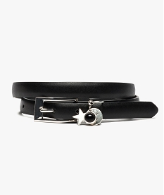 ceinture imitation cuir a breloques noir7898101_1