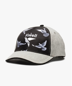 casquette bicolore avec motifs colombes - kwell noir7898301_1