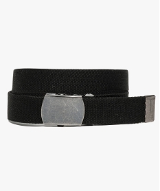 GEMO Ceinture en textile avec boucle métal à griffe Noir