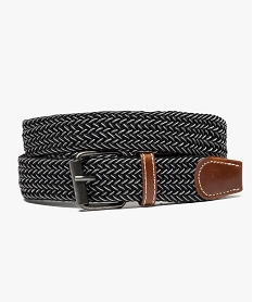 ceinture tressee elastique bicolore noir autres accessoires7899701_1