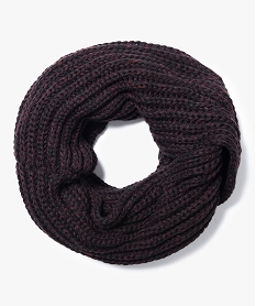 GEMO Echarpe snood en grosse maille pour homme Rouge