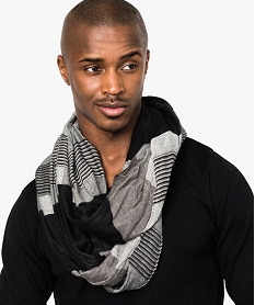 foulard homme a carreaux noir foulard echarpes et gants7902401_1