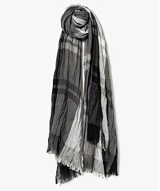 foulard cheche homme a carreaux gris noir7902501_1