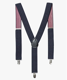 bretelles elastiques reglables a motif bicolore contrastant bleu ceintures et bretelles7902801_2