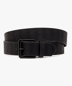ceinture unie texturee a boucle assortie noir ceintures et bretelles7903101_1