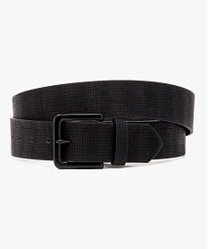 GEMO Ceinture unie texturée à boucle assortie Noir