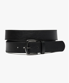 GEMO Ceinture à boucle métallique avec surpiqures Noir