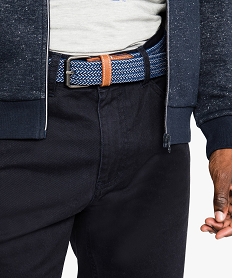 ceinture tressee pour homme avec details imitation cuir bleu ceintures et bretelles7903901_1
