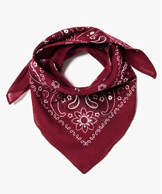 GEMO Foulard femme bandana Rouge