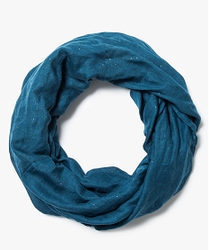 GEMO Foulard snood pailleté Bleu