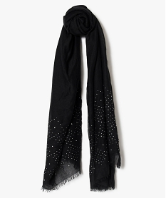 GEMO Grand foulard léger avec strass Noir