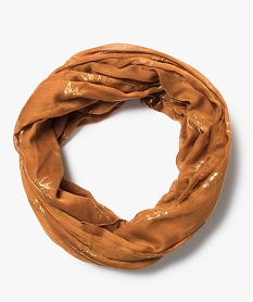 foulard snood imprime hirondelles orange7913501_1