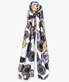 foulard a motifs ronds multicolores jaune7914301_1