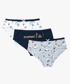 GEMO Lot de shorties motifs baleine Multicolore