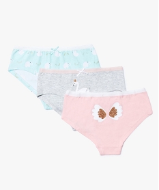 GEMO Lot de shorties motifs cygnes Multicolore