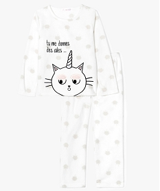 GEMO Pyjama polaire motifs chats Imprimé