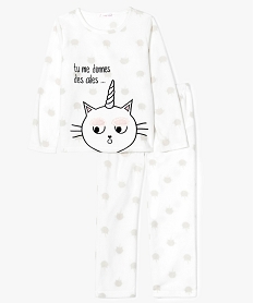 pyjama polaire motifs chats imprime7917701_1