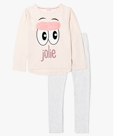 semble de pyjama imprime yeux rose7917901_1