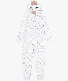 GEMO Combinaison dintérieur motifs cygnes Gris