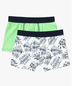 lot de 2 boxers en coton style tropical vert pyjamas7919601_1