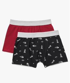 GEMO Lot de 2 boxers en coton stretch avec motifs de lespace Multicolore