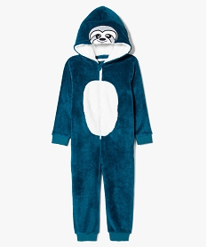 GEMO Combinaison dintérieur en pilou motif paresseux Bleu