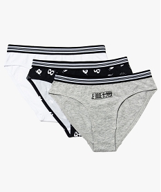 GEMO Lot de 3 slips assortis en coton stretch Multicolore