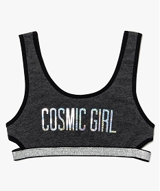 GEMO Brassière sans armatures ajourée sur les côtés Gris