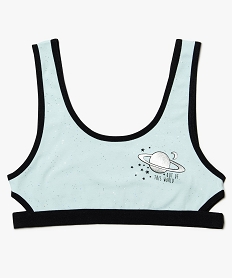 GEMO Brassière sans armatures ajourée sur les côtés Bleu