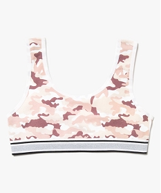 GEMO Brassière microfibre avec bretelles larges et tour de buste élastiqué kaki fonce