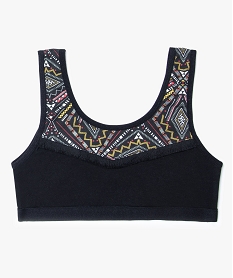 GEMO Brassière avec plastron imprimé et frangé Imprimé